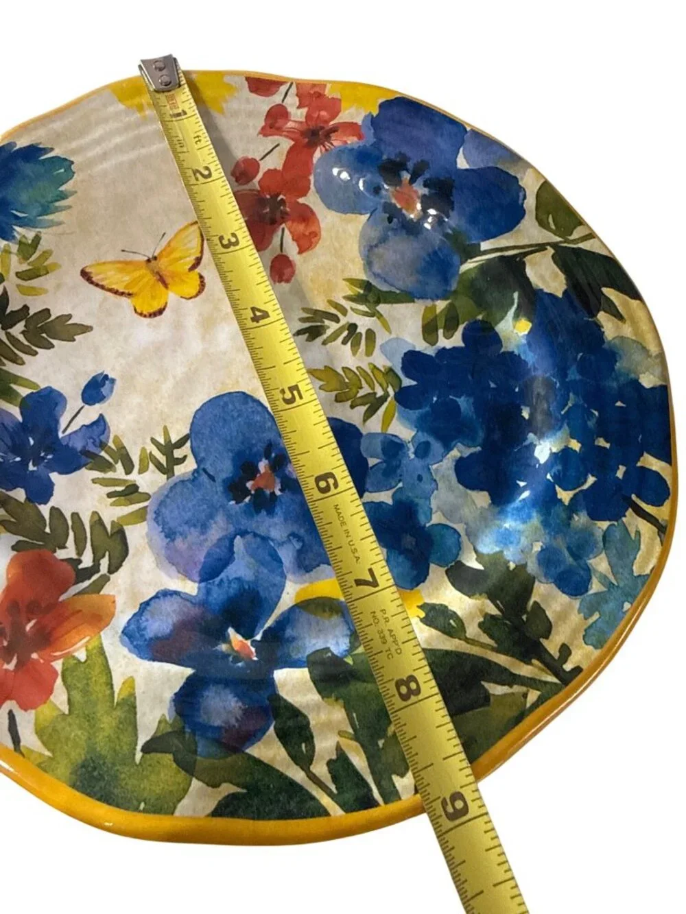 Set Of 4 Pier 1 Butterfly Floral Melamine 9